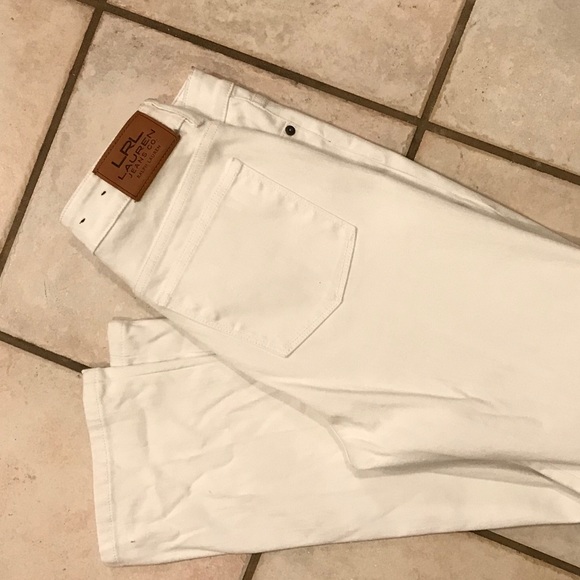 Lauren Ralph Lauren Straight Leg White Jeans 10 - Picture 2 of 9